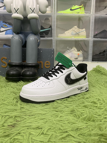 驴家 x Nike Air Force Low White Black Silver